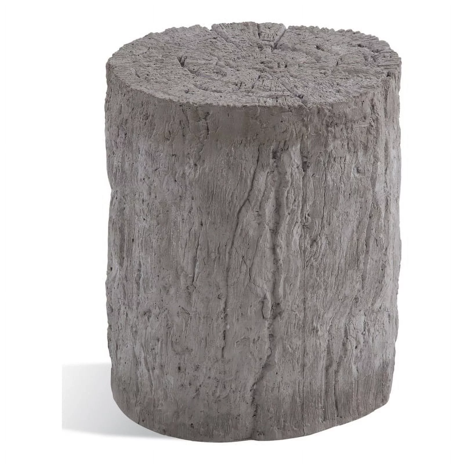 Stump Accent Table in Gray Concrete Stone