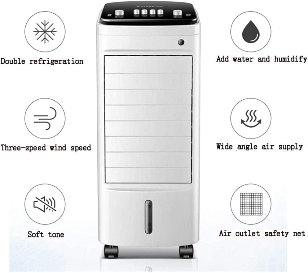 Portable Air Conditioner Cooler Air Conditioner Mobile Without Hose Air Conditioning Fan White Mechanical 3 Speed Control Home Dorm Movable Cooling