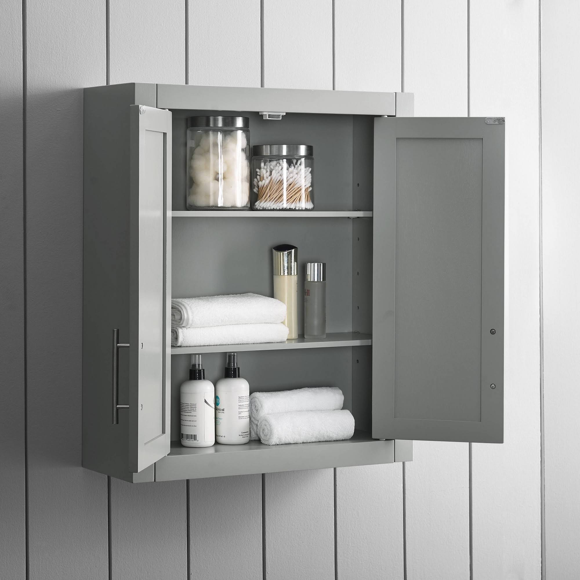 Savannah Wall Cabinet Gray - Crosley