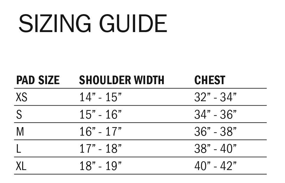 JPK+ Junior Varsity Shoulder Pad, Small