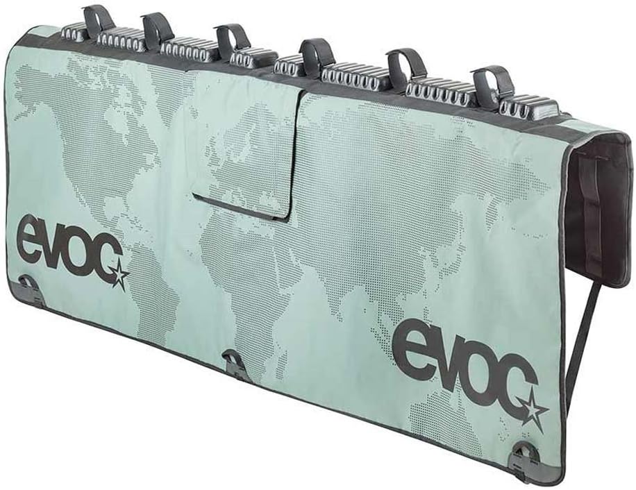 Evoc Bike Tailgate Pad Holds Up to 6 Bikes - Bike Pad for Truck Tailgate Protects The Bikes and Truck, for Mid-Size Truck Beds - Black