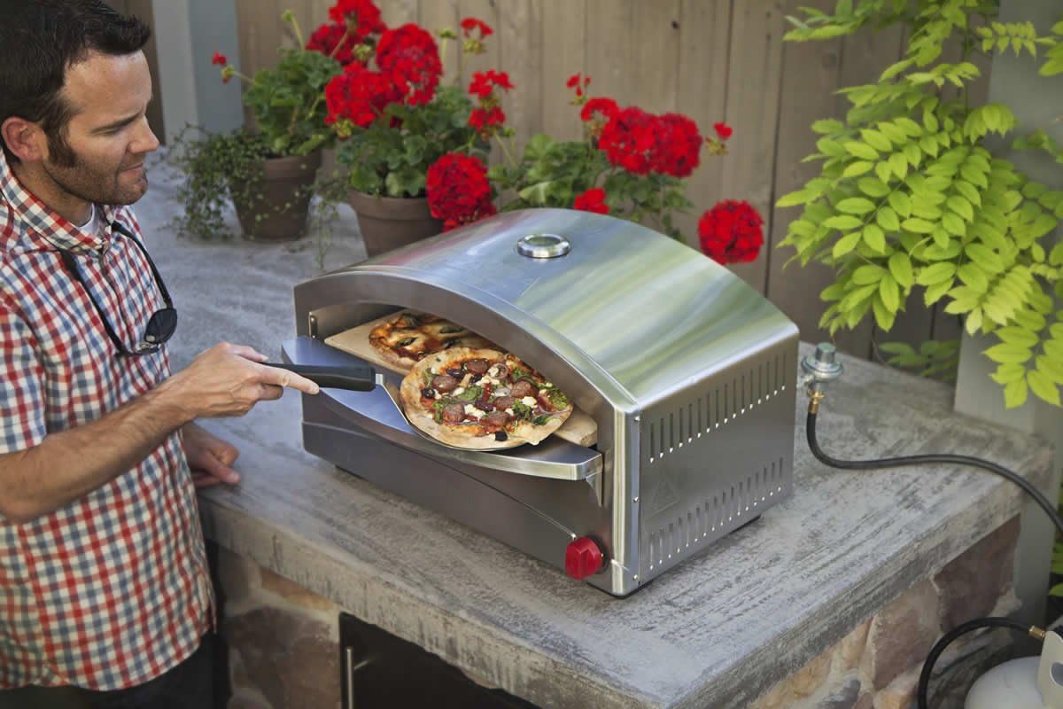 Camp Chef Italia Artisan Pizza Oven, Stainless Steel, 15 in. x 26 in. x 16