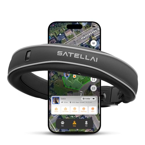SATELLAI GPS Dog Collar &mdash; World's First GPS Wireless Dog Fence Collar with AI Analysis, Precise Positioning, Invisible Dog Fence