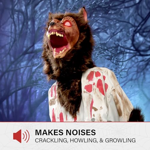 Haunted Hill Farm 5.9 ft. Animatronic Lurching Woman by Tekky, Halloween Animatronic, Scary Indoor House Prop & Decoration