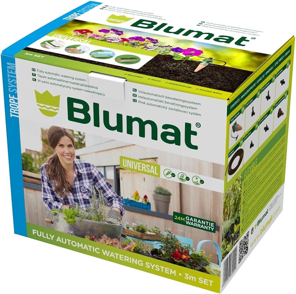 Blumat Drip System - 6 Pack Small Kit with Reservoir - Smart Automatic Watering System, Great for Vacation, Made in Austria