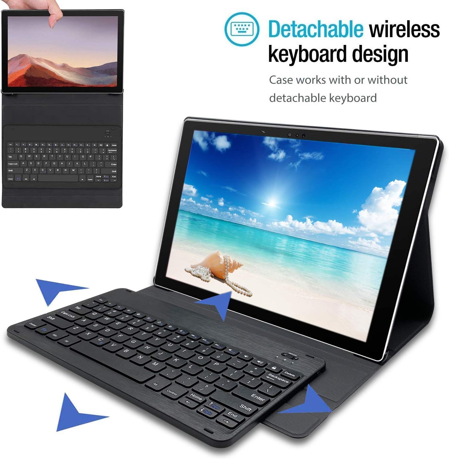 Wineecy Backlit Keyboard Case for Surface Pro 7 (2019) /Pro 6 (2018) /Pro 5 (2017) /Pro 4 (2015) 12.3 Inch Tablet