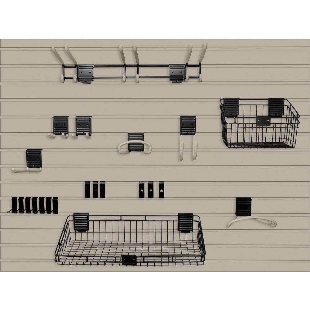 Suncast HS-BWK2008 Slat Wall Kit, Tan, with Accessories