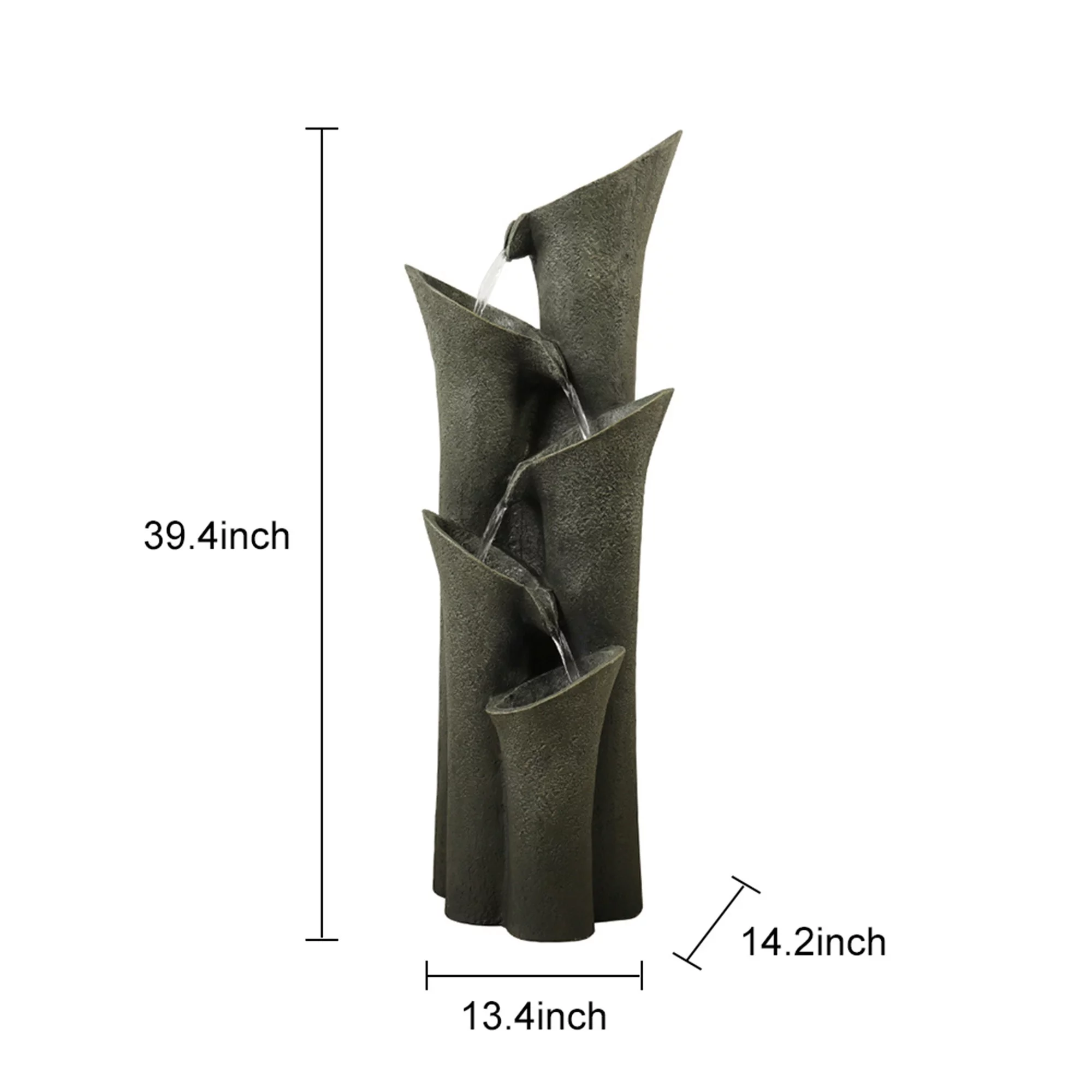Genest Resin Fountain with LED Light - Radiant Selections