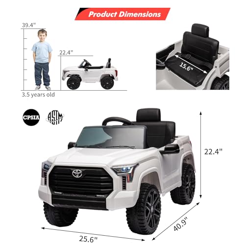 IDEALHOUSE Electric Car for Kids, 12v Ride on Truck Car, Ride-on Toys for Boys/Girls, Off-Road Kids Pickup Car with Remote Control, Spring Suspension