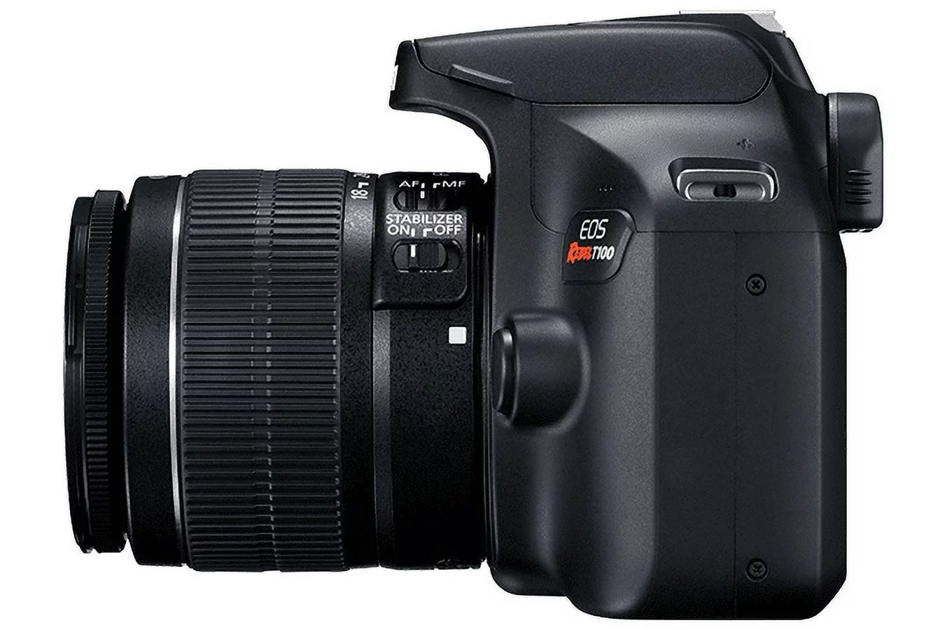 Canon EOS Rebel T100 / 4000D DSLR Camera with 18-55mm Lens + 64GB Memory Card + Case + Card Reader + Flex Tripod + Hand Strap + Cap Keeper + Memory