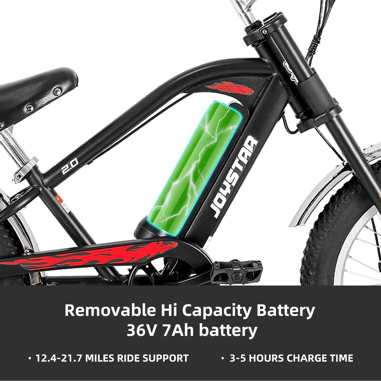 JOYSTAR STARMOTO 20 Inch Electric Bike Chopper Style Ebike - Sports Supplies Online Store