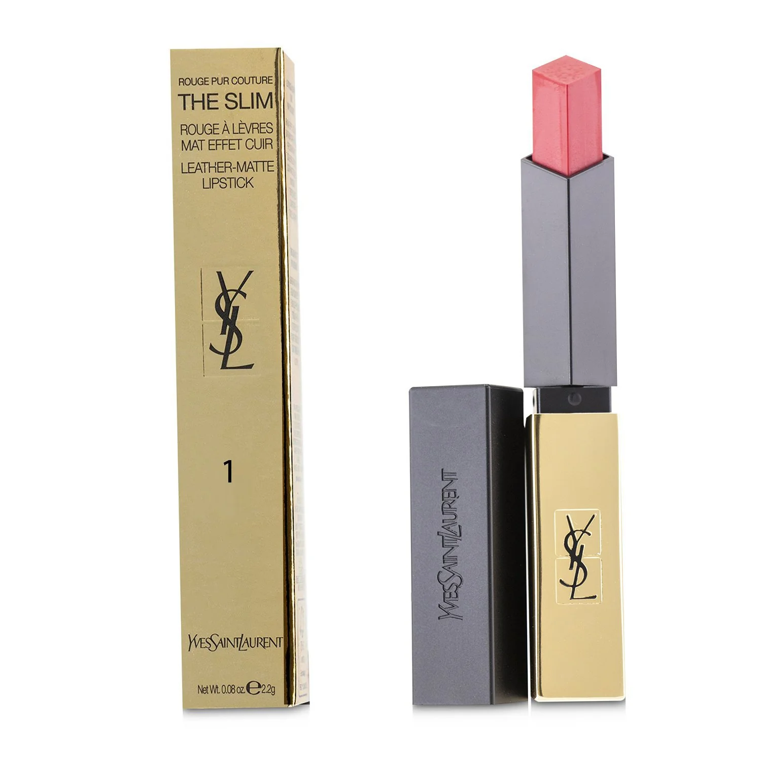 Yves Saint Laurent Rouge Pur Couture The Slim Leather Matte Lipstick - # 32 Rouge Rage  2.2g/0.08oz