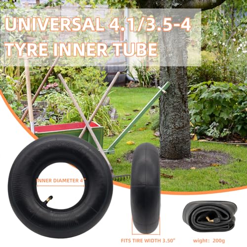 2 Pack 4.80/4.00-8 Heavy Duty Replacement Tire Tube 4.80-8 Tire Inner Tubes For Wheelbarrow wheel barrow Garden Carts Lawn Mowers Tillers Unicycles