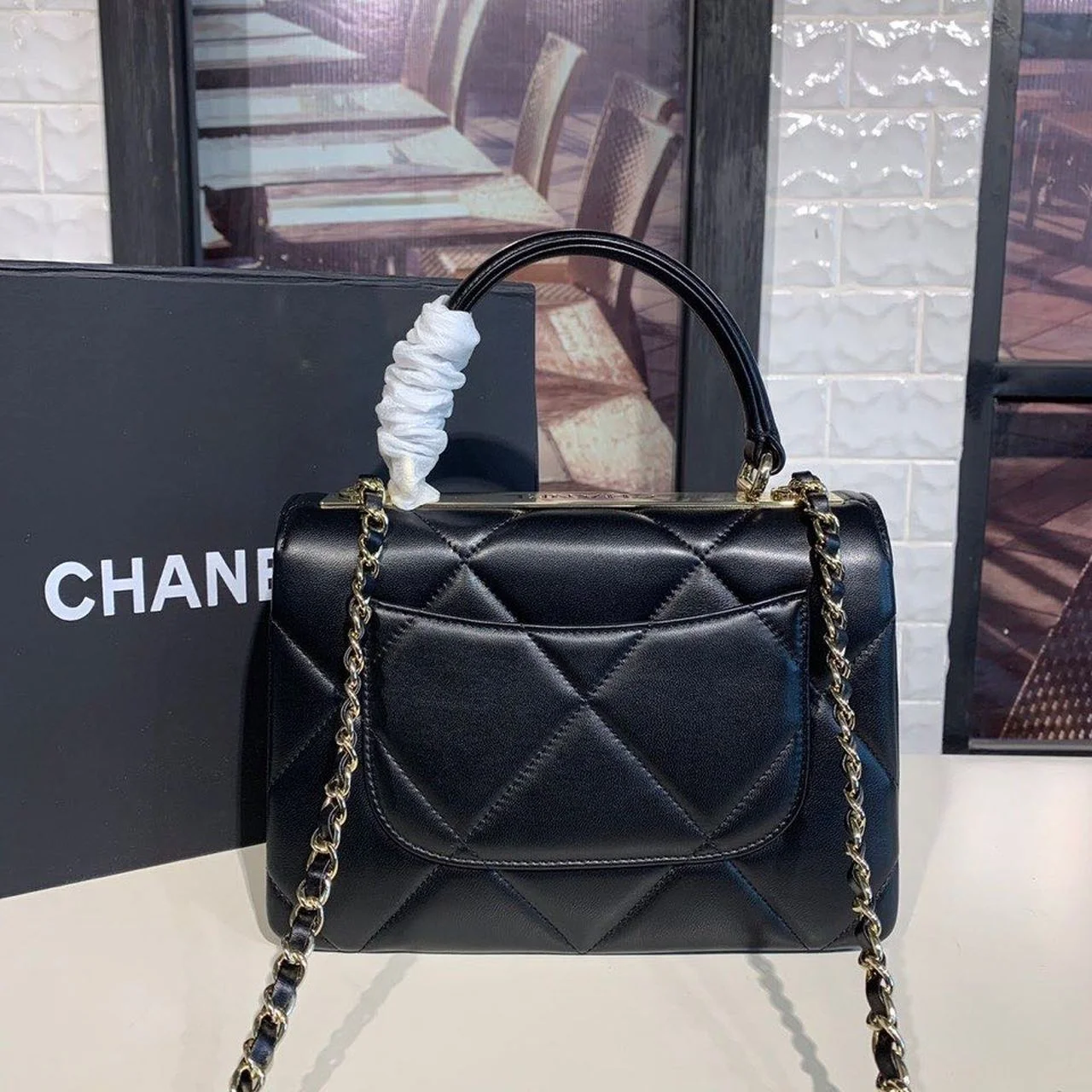 Chanel Trendy CC Bag Black For Women, Women&rsquo;s Handbags, Shoulder And Crossbody Bags 10.2in/26cm