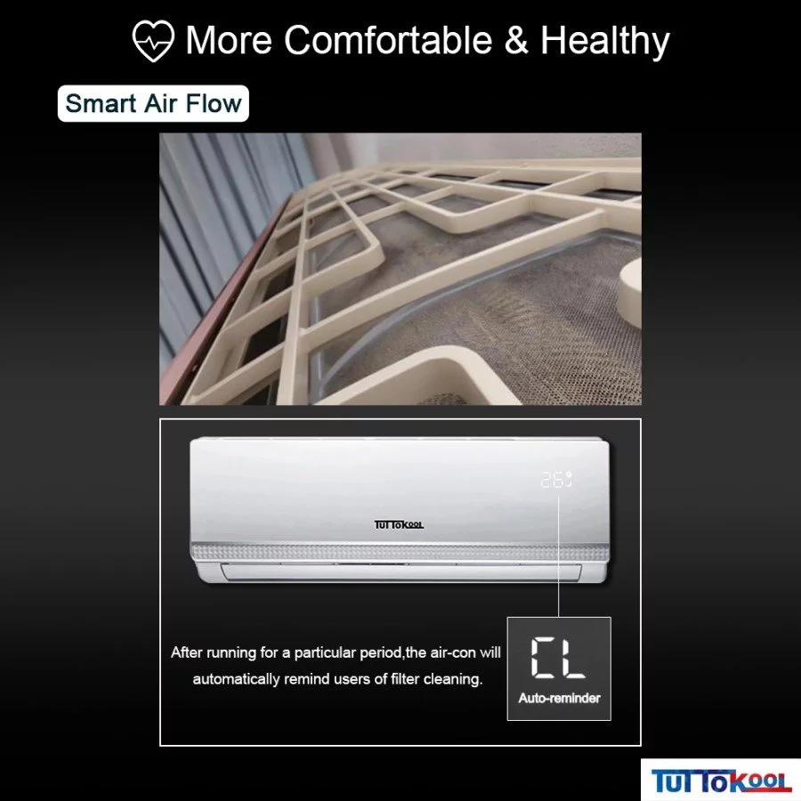 Tuttokool 12,000 BTU, 20 SEER Wifi Ready Wall-Mounted Ductless Mini-Split A/C Heat Pump System16-ft Installation Kit (115V) - Curated Treasures Market
