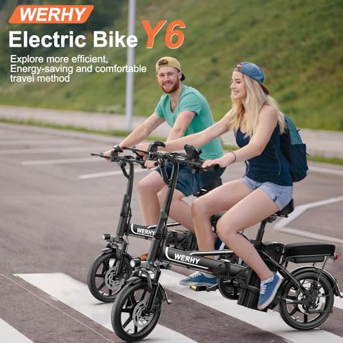 WERHY Electric Bike for Adults, 500W Motor, 22 MPH Max Speed Folding Ebike, 499.2/748.8Wh Battery, 14" Electric Bicycles