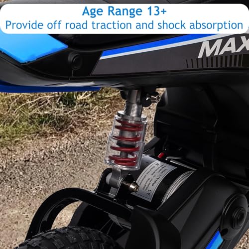 Electric Dirt Bike for Kids, 24V 350W Kids Electric Motorcycle, 3-Speed Modes & Up to 14.29 MPH, Metal Suspension Safe and Shock Proof