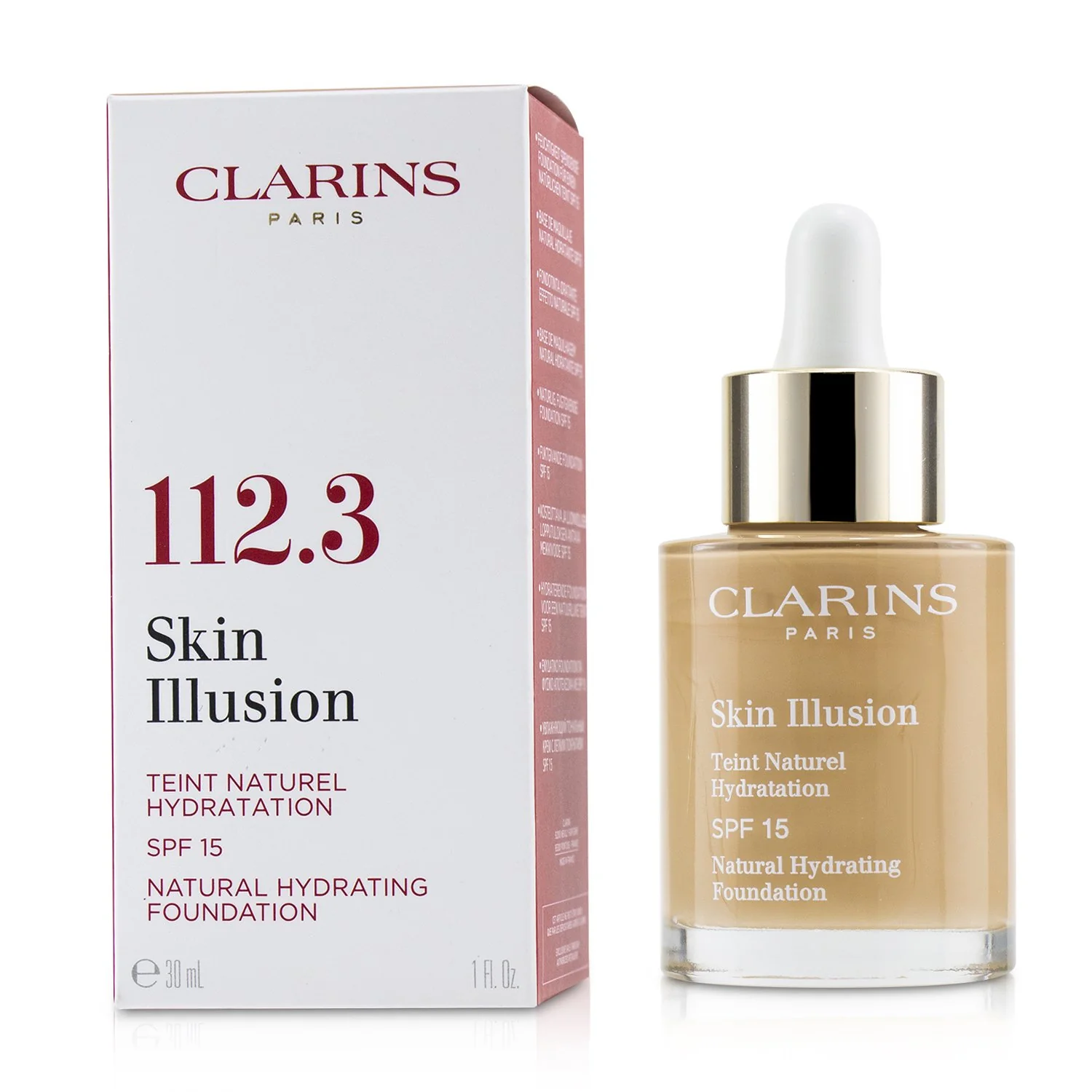 Clarins Skin Illusion Natural Hydrating Foundation SPF 15 # 105 Nude  30ml/1oz