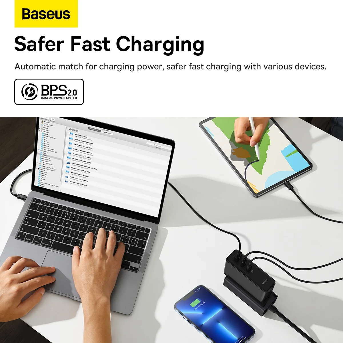 Baseus 140W GaN 5 Pro USB Type C Charger PD 3.1 QC Quick Charge USBC Fast Charging Charger For MacBook Pro iPhone 15 Samsung