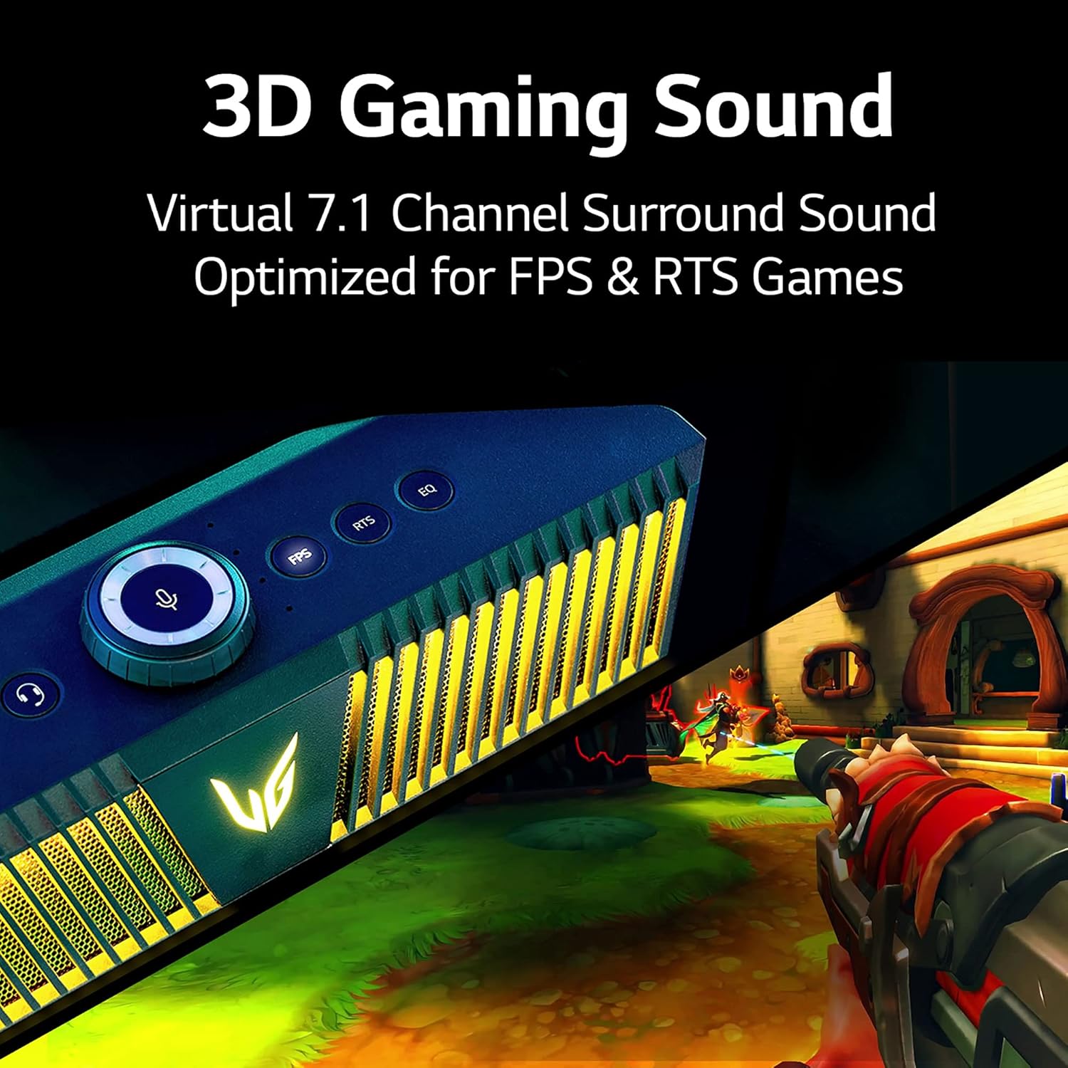 LG Ultragear GP9 - Portable Gaming Speaker with DTS Headphone:X, Hi-Fi Quad DAC, Microphone for Voice Chat, 5 Hour Battery Life, Hi Resolution Audio