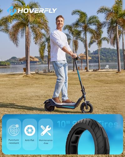 Hoverfly X3/X5 Electric Scooter for Adults, 18/25 Mile Range, 20Mph Top Speed, 500W Motor, 10'' Solid Tire