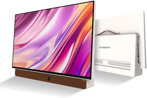 Skyworth 24-Inch Portable Smart Screen with Google TV, 3-Hour Battery Life 24P100 Companion Series 1080P FHD, Matte Screen, HDR10, Dolby Audio, LED