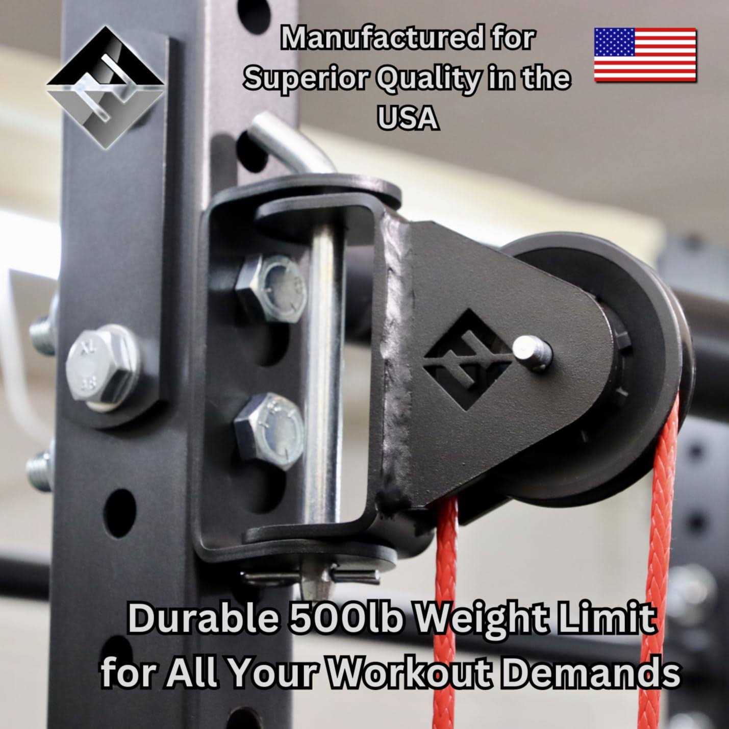 F&amp;F STEEL Rack Mounted Swivel Pulley 180 Degree Smooth-Glide Pulley for Full-Body Workouts - Sports Supplies Online Store