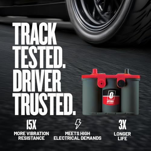 OPTIMA Batteries High Performance 6V RedTop Sealed AGM Car, Truck and SUV Starting Battery, 800 CCA, SAE Terminal, Maintenance Free
