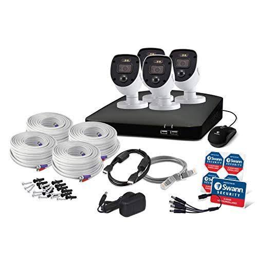 Swann Security CCTV Kit, 8 Channel 1080p Full HD 1TB HDD DVR-4680 with 4 x PRO-1080SL Enforcer Bullet Analogue CCTV Cameras - Wo