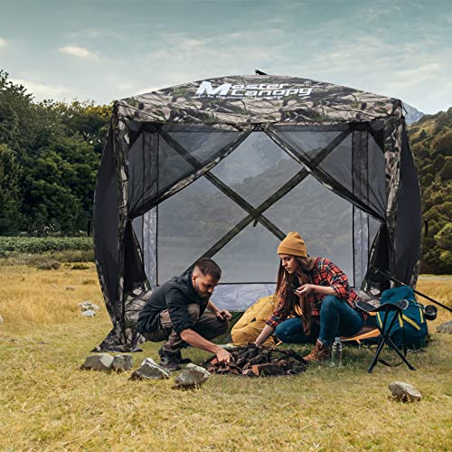 MASTERCANOPY 12x12FT Pop Up Gazebo Screen Tent - Instant Screen House with Netting, Quick Set, Outdoor Canopy Shelter with Carry Bag for Camping
