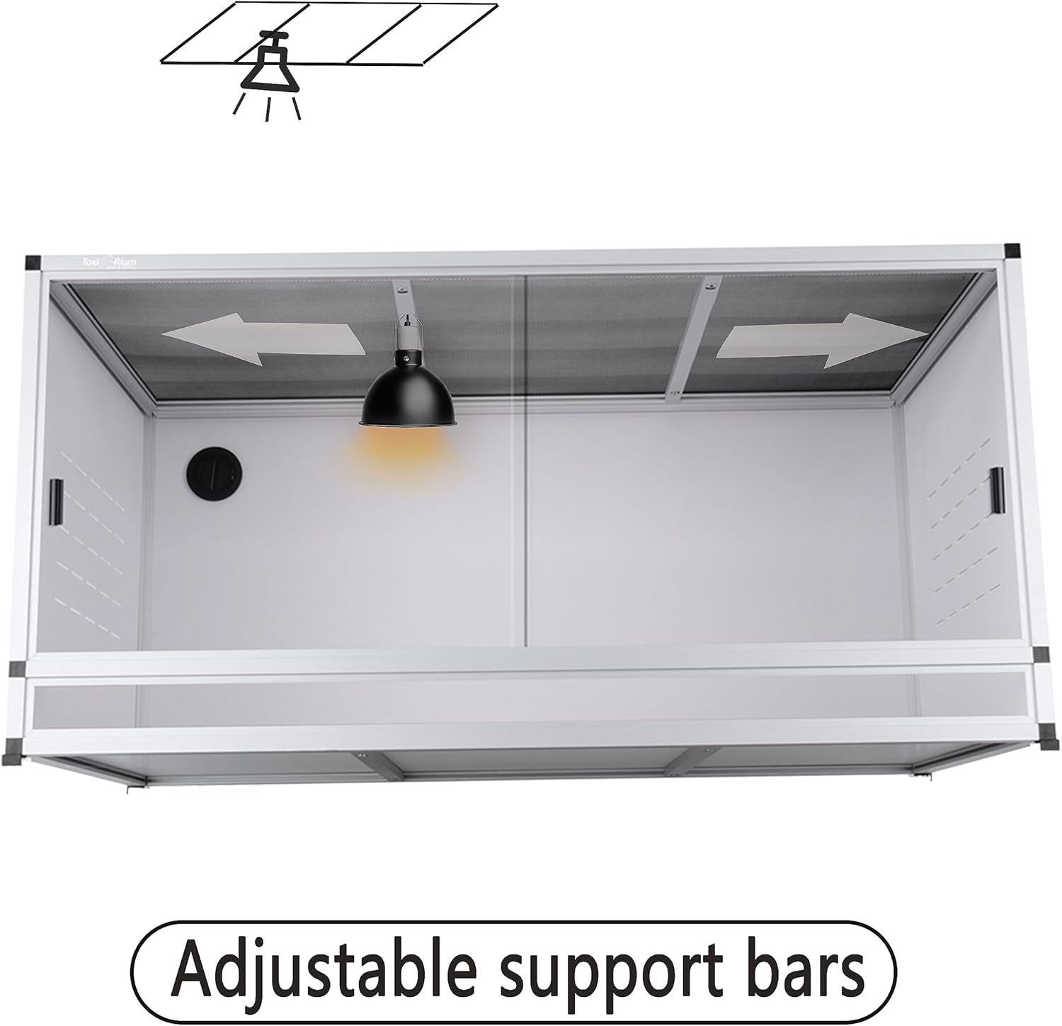 Reptile Terrarium 120 Gallon Large, PVC Enclosure Breeding Tank for Bearded Dragon Gecko Lizard Snake