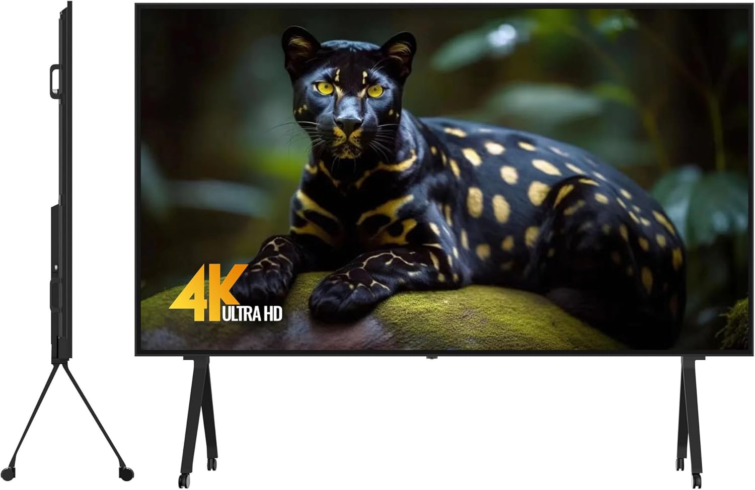 100 Inch Movable UHD 4K TV Displays, 3840x2160 LED Screen; TS100TD, Home Viewing, Fit Gracefully Into Any Room and Blend