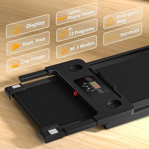 Portable Foldable Treadmills for Home, Small Folding Treadmill for Home Office with 300 LBS Capacity