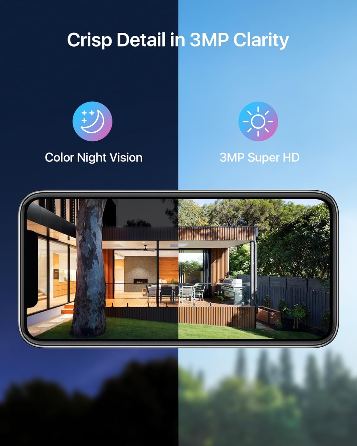 ZOSI 8 Channel 2K Wireless Security Camera System Outdoor Indoor, 4 X 3MP WiFi IP Camera with Color Night Vision, Plug-in, Spotlight, 2-Way Talk