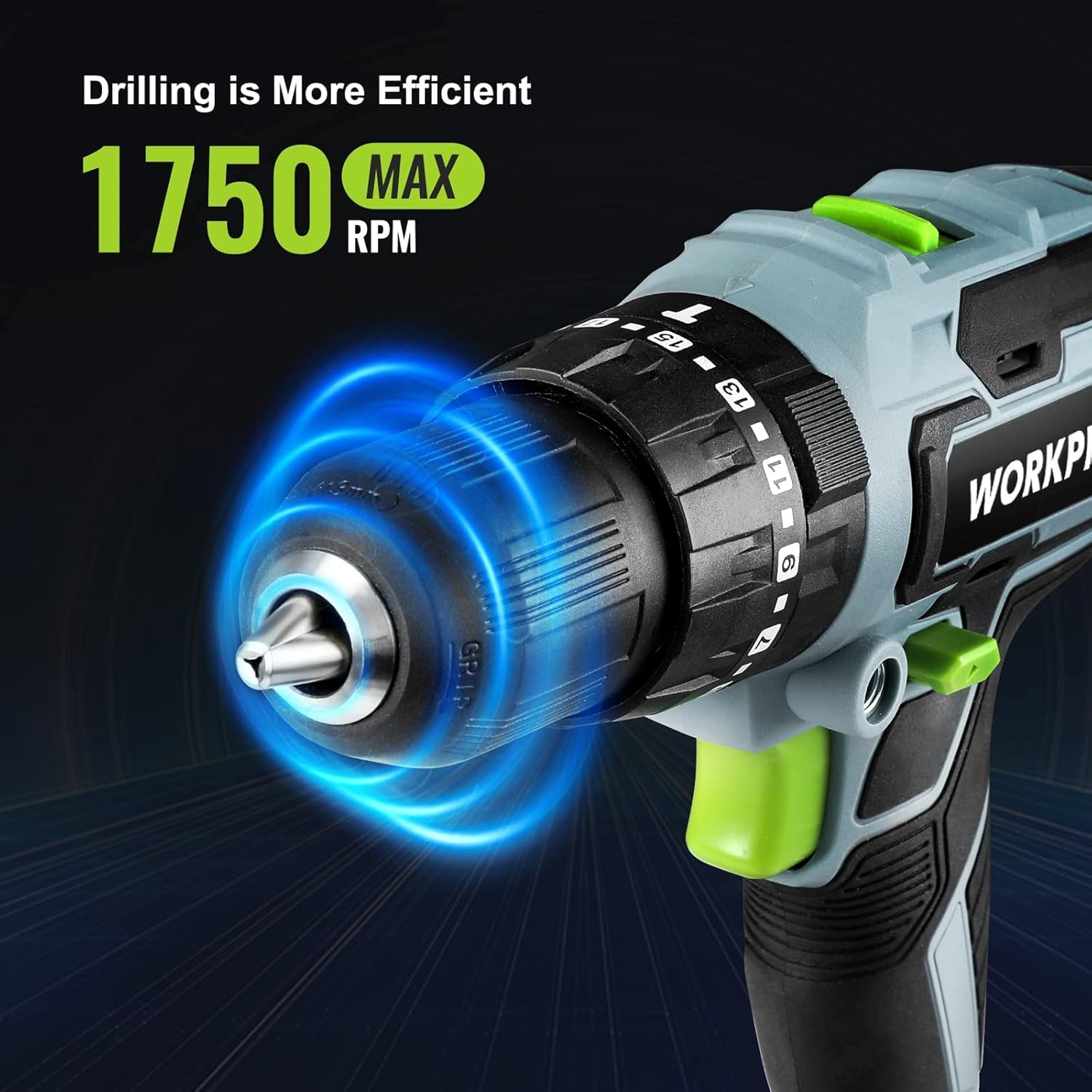 WORKPRO 20V Max Cordless Drill Driver Set, Electric Power Impact Drill Tool with 102 Pieces Accessories