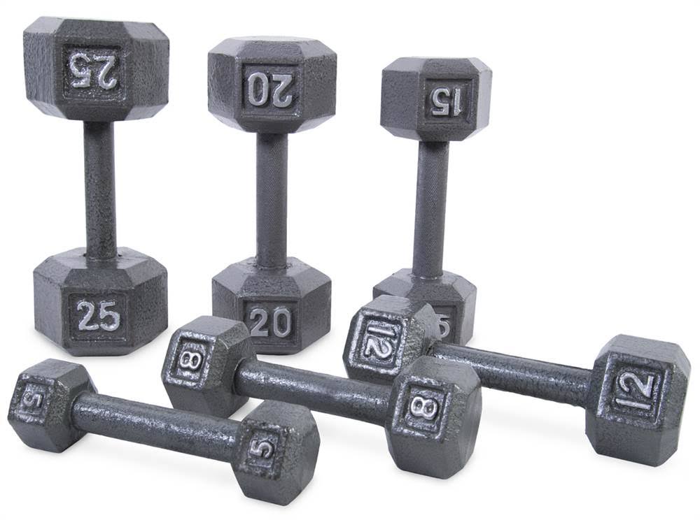 Cap Barbell Cast Iron Hex Dumbbell, Single - 20 lb