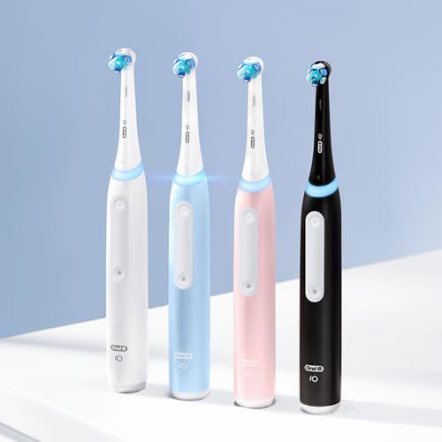 Oral-B iO Deep Clean Rechargeable Electric Powered Toothbrush, Black with iO Series 3 Limited, 2 Brush Heads and Travel Case