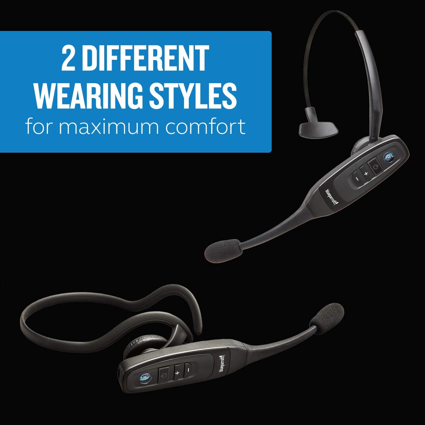 BlueParrott C400-XT Voice-Controlled Bluetooth Headset &ndash; Industry Leading Sound with Long Wireless Range, Noise-Cancelling