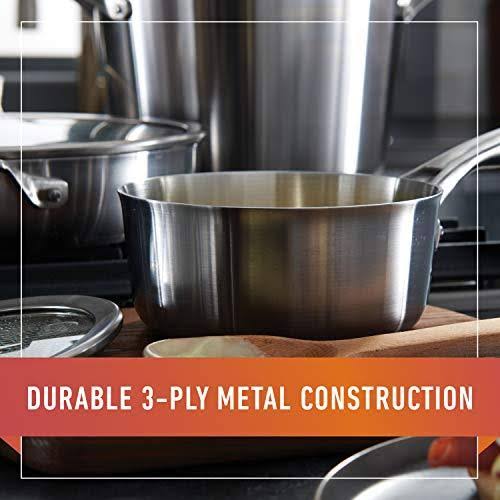 Calphalon Premier Stainless Steel 13-Piece Cookware Set, Silver