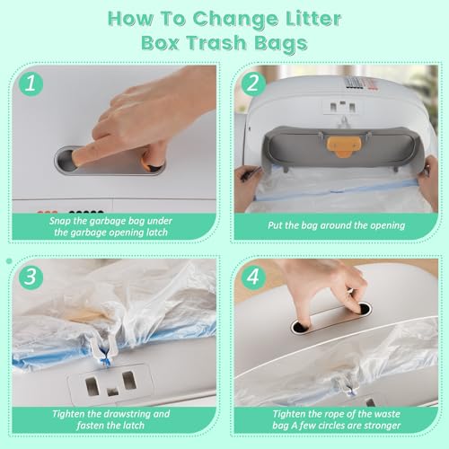 Self Cleaning Cat Litter Box, 65L+ 9 L Extra Large Robot Automatic Litter Box for Multiple Cats, APP Control