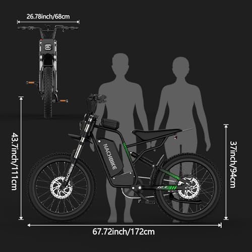 50MPH/40MPH Electric Bike for Adults, 4000W/6000W Electric Dirt Bike with 60V25Ah Battery, Max 50Miles, Dual Hydraulic Brake