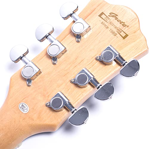 GROTE Jazz Electric Guitar Hollow Body Chrome Hardware P90 pickup (RED)