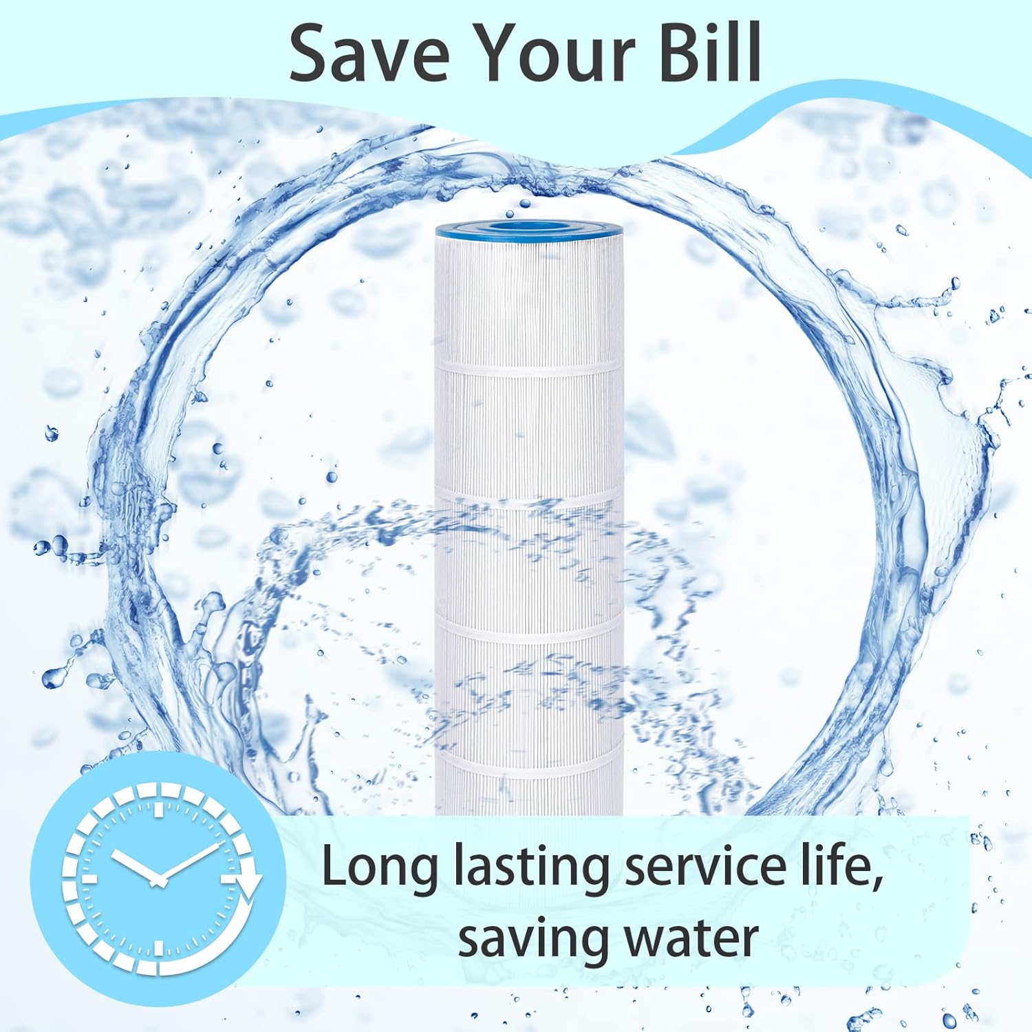 Future Way CCP420 Filter Cartridges Compatible with Pentair Pool Pump, Pleatco PCC105, 178584, Filter # R173576, 105 sq.ft, 4-Pack