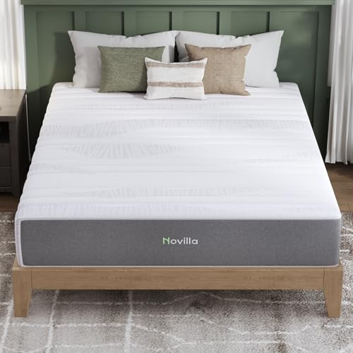 Novilla Twin Mattress, 12 Inch Gel Memory Foam Mattress Twin in a Box, Bamboo Charcoal Foam & Breathable Soft Cover for Clean, Peaceful Sleep