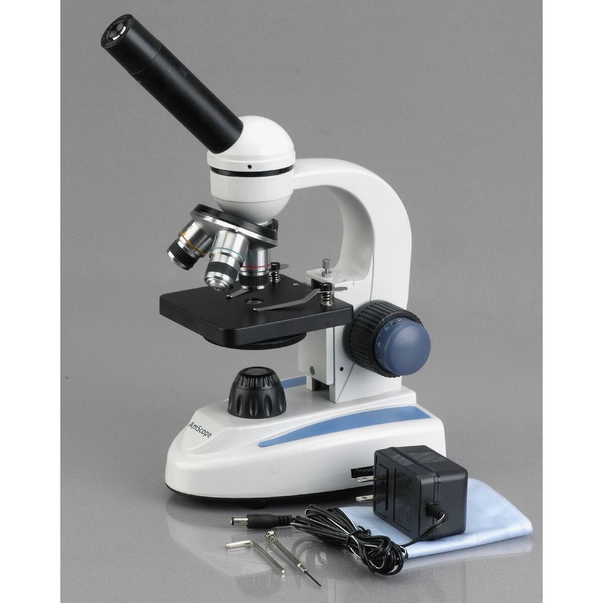 Amscope 40X-1000X Biology Science Metal Glass Student Microscope with USB Digital Camera