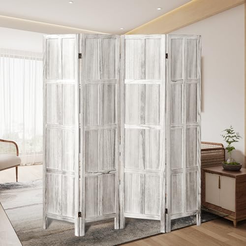 4 Panel Room Divider, 5.6 FT Folding Privacy Screen Room Divider, Partition Divider for Room Separation, Room Partition Separator