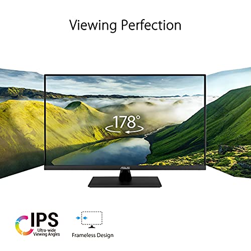 ASUS 31.5” 2K Monitor (VP32AQ) - WQHD (2560 x 1440), IPS, 100% sRGB, HDR10, 75Hz, Speakers, Adaptive-Sync/FreeSync, Low Blue Light, Eye Care
