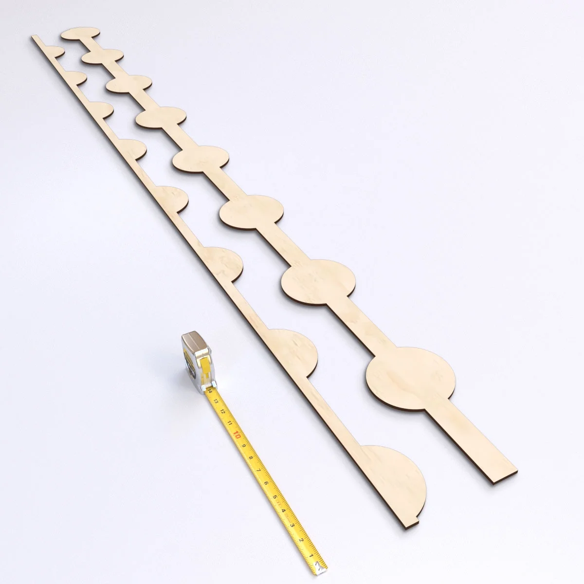 Ekena Millwork 94"H x 1/4"T Bridgeport Adjustable Wood Decorative Slat Wall Panel Kit, Birch (contains 11 Slats + 1 Straight Edge Starter Slat)