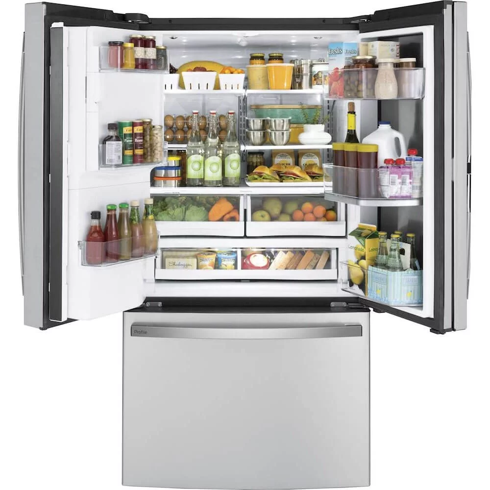 GE APPLIANCES PFD28KYNFS  FRENCH DOOR FREESTANDING REFRIGERATOR Black Stainless Steel