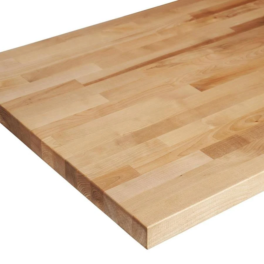 The Baltic Butcher Block 10-ft Unfinished Natural Straight Butcher Block Birch Kitchen Countertop in Brown | B17525120
